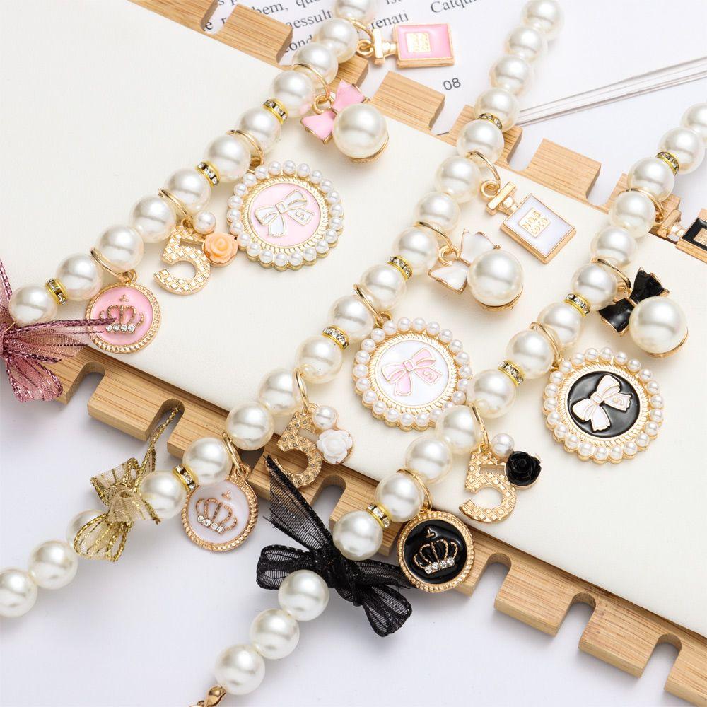 Supplies Puppy Accessories Cat Jewelry Bow Necklace Pet Pearl Collar Dog Cat Princess Adjustable