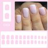 Quadratischer Press-on-Nagel Lila Falscher Nagel Aufkleb-Nagel in 12 Größen, 24 Stück Französische Nagelspitzen für DIY-Nagelkunst-Dekorationen