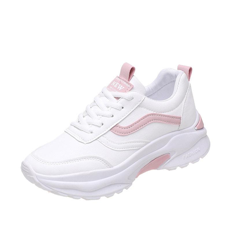 

White candy dad shoes girl sweet 2025 spring and autumn new casual platform fashion lady sports single shoes women 35 розовый
