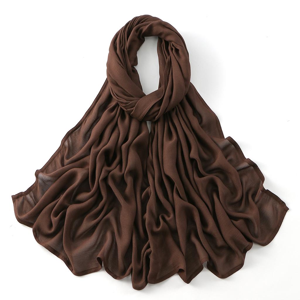 Muslim Modal Hijab Cotton Rayon Scarf for Women Double Stitching Wide Edge Rayon Shawl Islamic Thin Soft Viscose Turban Headband