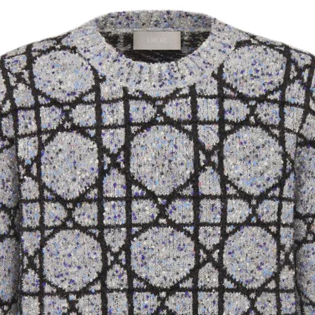 DIOR Knitwear Men's Gray Crew Neck Moderate 483M643AT804-C889