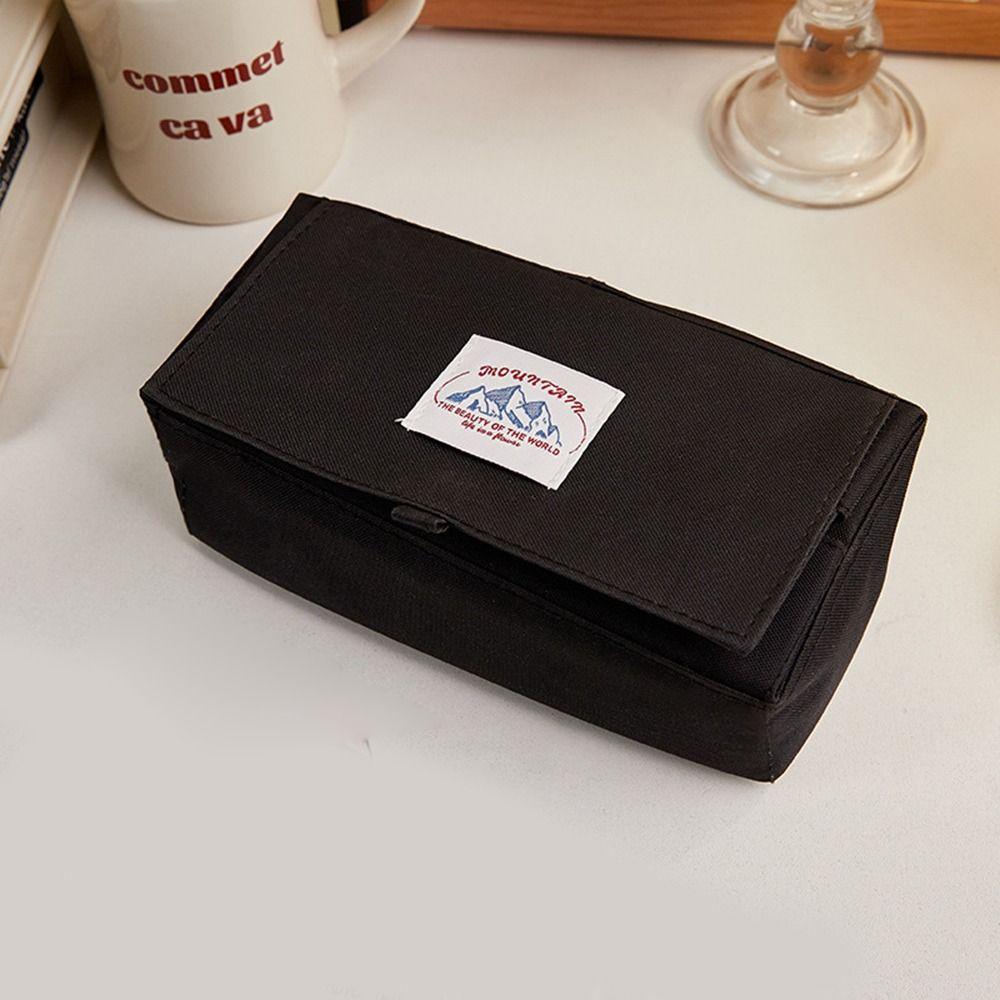 

Zipper Pencil Case Holder Stationery Storage Pen Organizers Simple Foldable Pencil Bag Women C