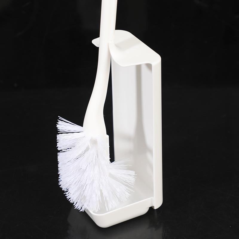 Toilet Kit Brush With Stand Long Handle Plastic Design For Bathroom Maintenance