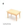 High Quality 1/11 Dollhouse Miniature Doll House Decoration Simulation Chair Table Furniture Toys Wooden Table