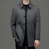 Men's Lapel Wool Blend Mid-length Business Casual Coat