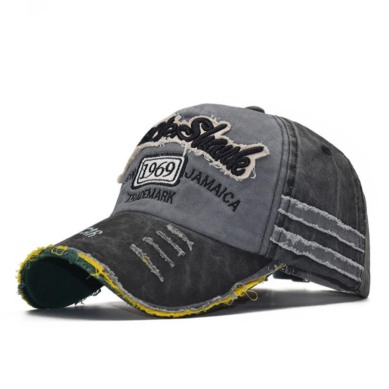 Wornout Cap Fashionable Torn Edges 1969 Baseball Cap Shading Sun