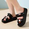 Slippers women's summer outer wear new beach thick-bottomed non-slip two wear fashionable flat-bottomed cool slippers