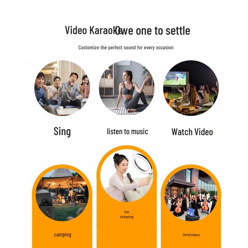 Songchuan Portable KTV Trolley Speaker with Display & Dual Mics