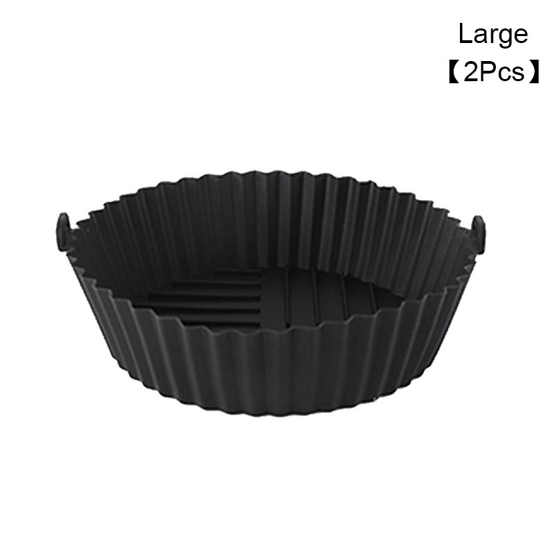Silicone Basket Pot Tray Air Fryer Baking Tray Circular Air Fryer Liners Food Grade Non Stick Air Fryer Basket Reusable Oven Mat