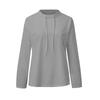 Haut Sweat-shirt Décontracté à Manches Longues et Col Rond de Mode pour Femme