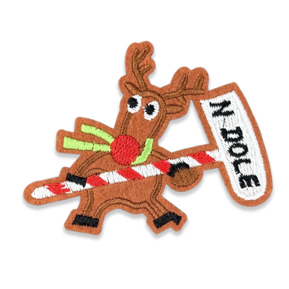 Christmas Embroidered Patches Repair Patch Self Adhesive Patch Cartoon Santa Claus Appliques For Apparel Bags Accessories