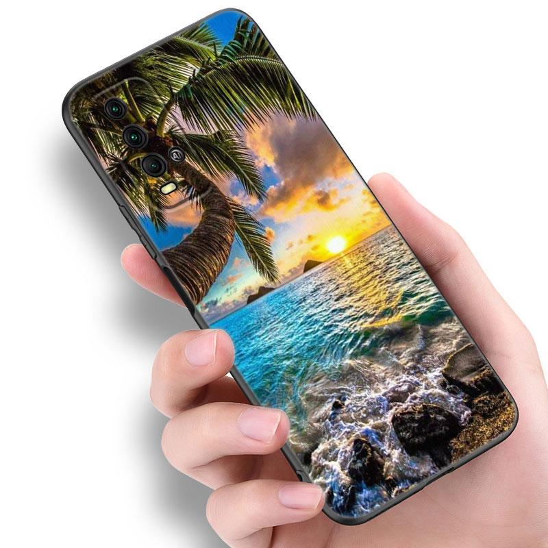 

Чехол для телефона с летним пляжем, закатом и морем для Xiaomi Redmi Note 5 6 9T K20 K40 K50 Pro 7A 8A 9A 9C 9i 10A 10C A1 S2, черный чехол из ТПУ Redmi Note 6(Pro)
