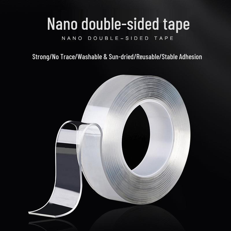 Traceless Strong Nano Double-Sided Adhesive Tape - Washable, Transparent, High Tack Acrylic Glue