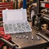Grease Connection Fitting Assortment with Six-Sided Installation Bases for Machinery Lubrication Maintenance Tasks