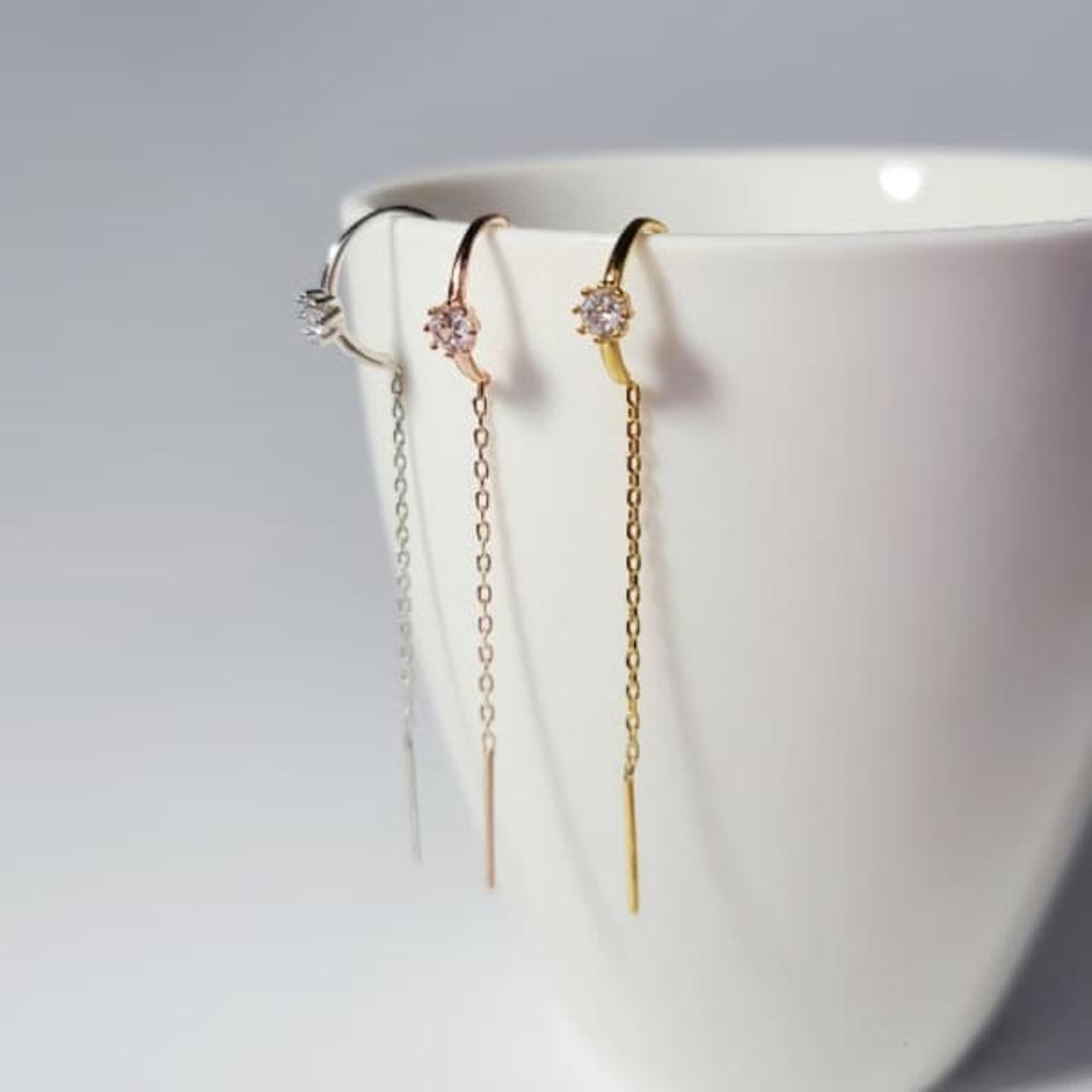 

Women s Daily 925 Silver Cubic Hoop Drop Earrings gold