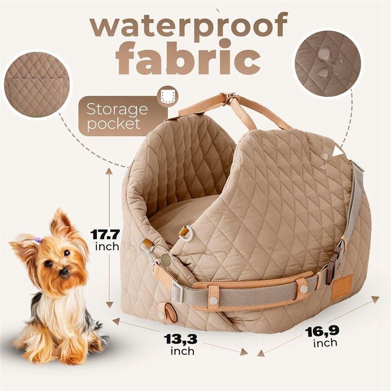 M-Modern-Dog Car Seat-For Small Dogs-Multifunctional Travel Carrier& Booster, Washable Design Fits Front& Back Seats, Includes B