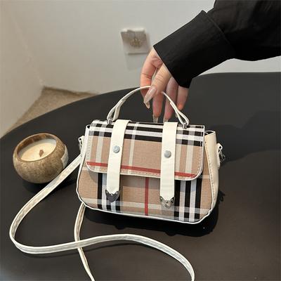 Modische vielseitige Ins Karohandtasche 2025 Sommer neu Nischendesign kleine quadratische Tasche