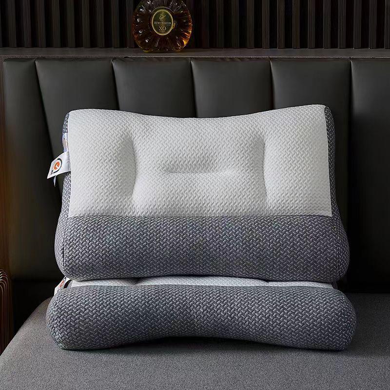 Durable Cotton Neck Support Pillow for Home, Hotel, or Dorm Use - Ideal Sleep Aid