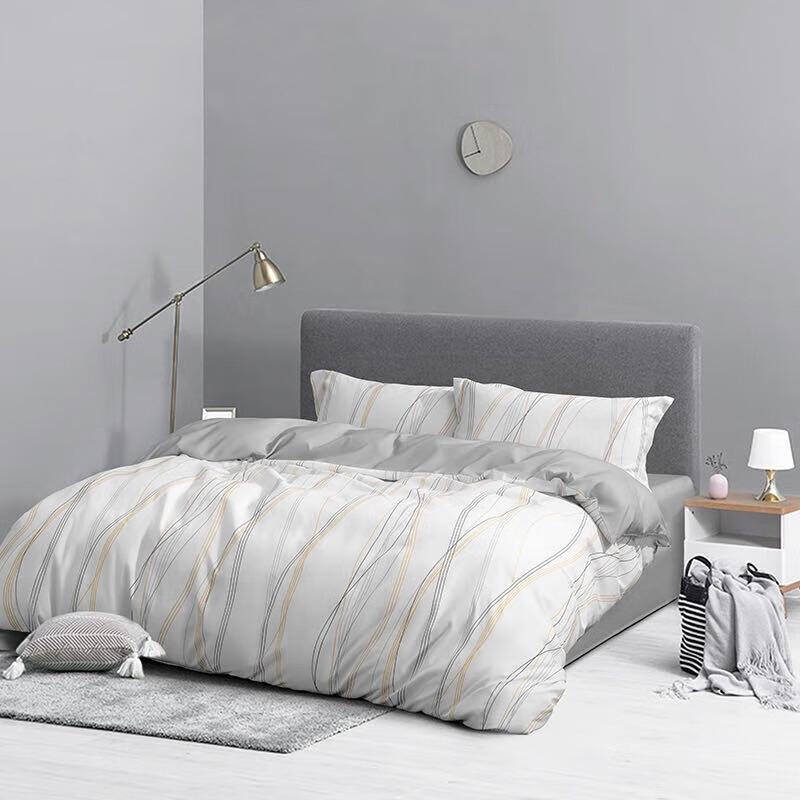 Mercury Home Textiles Fingertip Rhythm Printed Brushed 4-Piece Bedding Set
