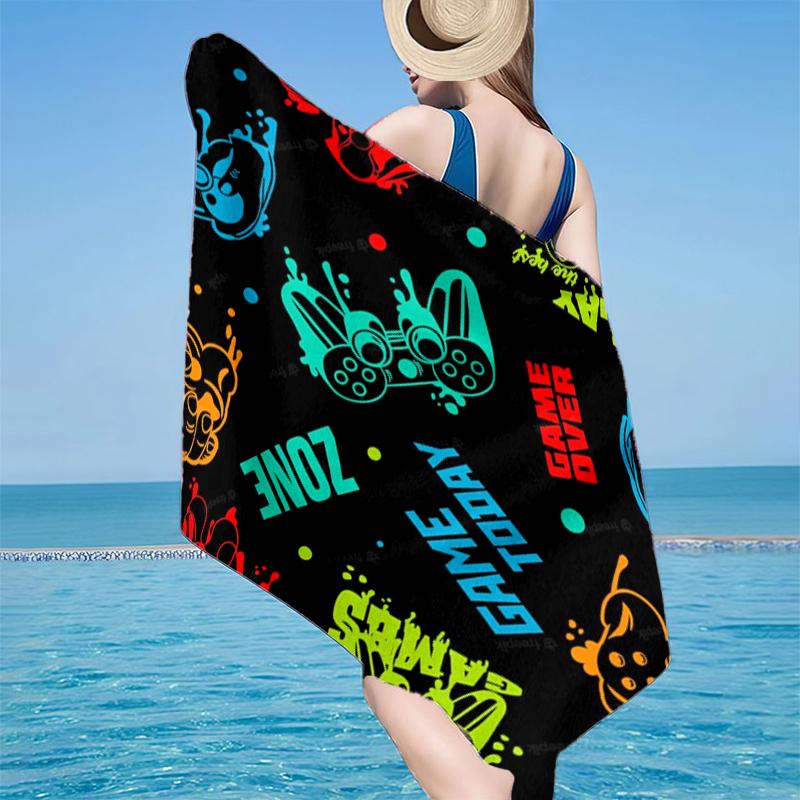 Neon Game Night Party Beach Towel, Super Soft Microfiber, Gift for Her/Him, Birthday, for Pool, Beach, Travel, Home Decor Fan gifts
