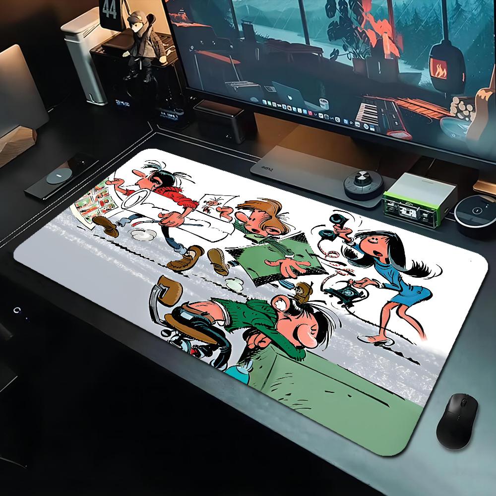 

Gaston Lagaffe Mousepad Boy Pad Natural Rubber Gaming Mousepad Desk Mat Size For Gameing World Of Tanks CS GO Zelda Not LockEdge10x10cm
