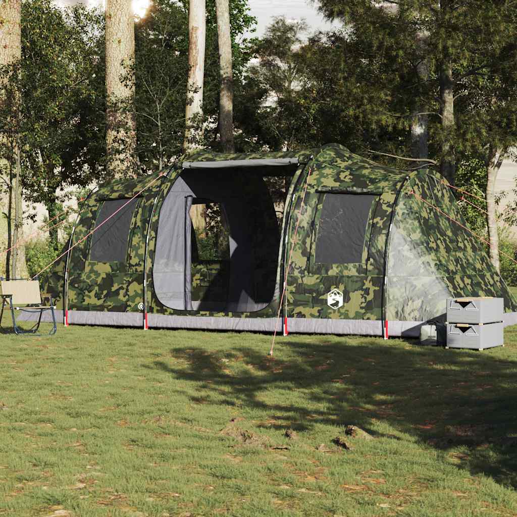 Vidaxl Tourist Tent, Tunnel, 4-Person, Camouflage, Waterproof