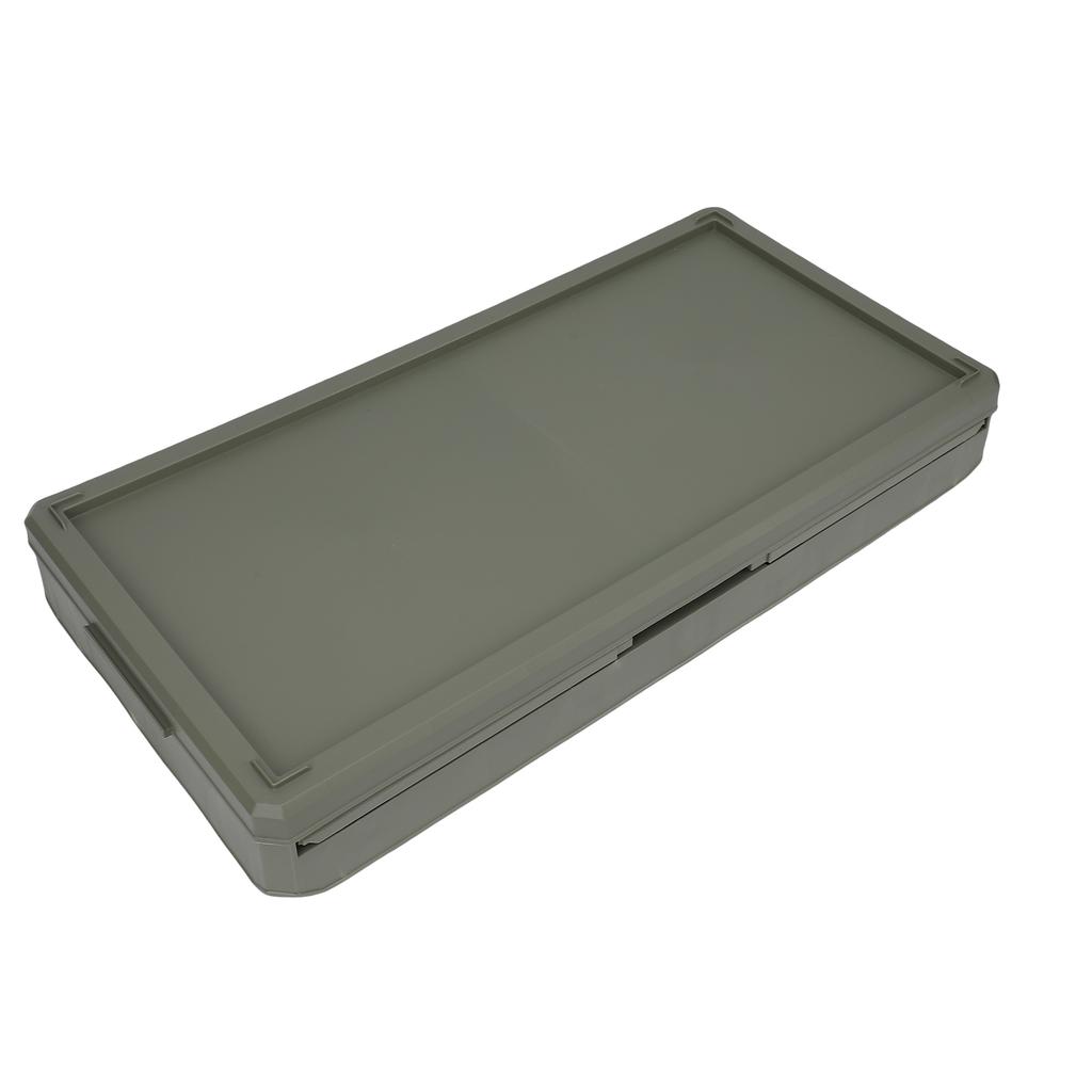 Camping Box Car Organizer PP Foldable Stackable Camping Storage Bin Trunk Organizer with Lid for Outdoor Picnic Green