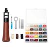 WUTA Leather Sewing Hand Sewing Speedy for Leather 6 Leather Sewing Needles 25 Colors of Waxed Cord Machine, Machine, Stitcher, Crafts, Set, (0.65mm)