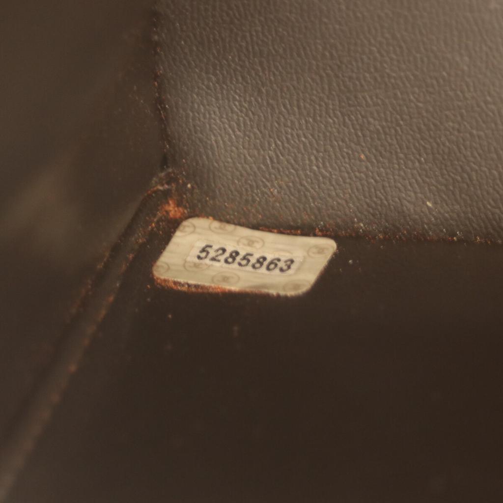 CHANEL No. 5 Black Bicolor Lamb GHardware 2-Way Vanity Shoulder bag blackUsed