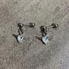 Angel Wing Heart Shape Earrings Stainless Steel Body Jewelry Ear Studs For Casual Or Formal Occasions