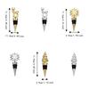 Deer Snowflake Tree Shape Christmas Wine Stopper Zinc Alloy Gold/Silver Wine Bottle Sealer Sealed Decorative Wine Cork