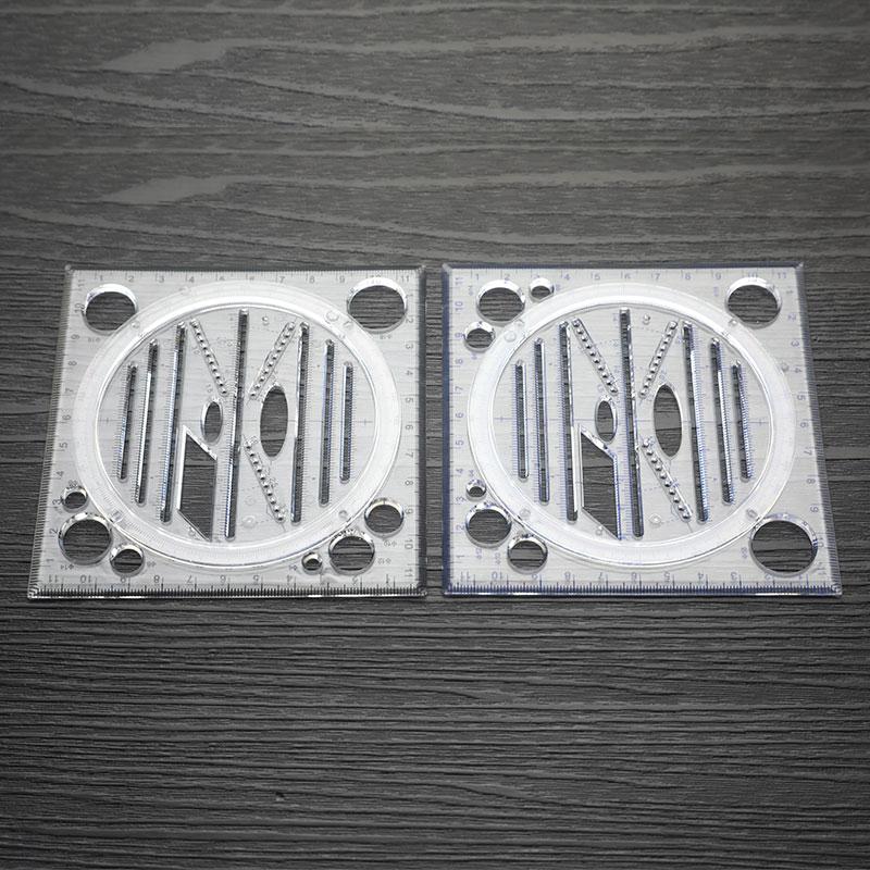 Multifunctional Drawing Template Art Design Construction Drafting Scale Ruler