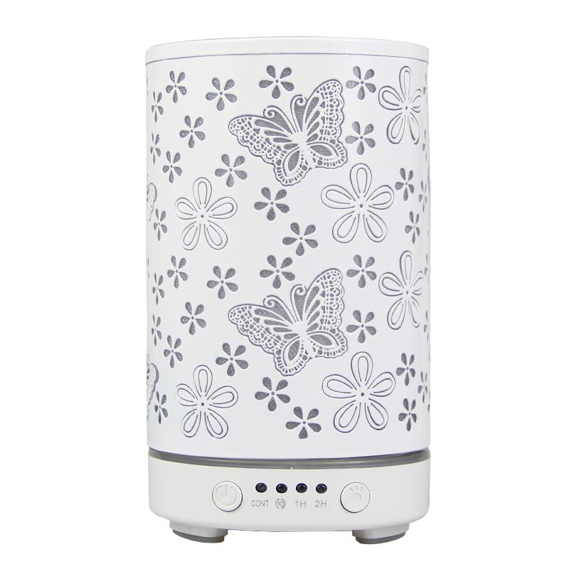 

Scent Aroma Diffuser Essential Oil Humidifier Ultrasonic Air Humidifiers Hollow Butterfly Mist Maker with Colorful LED Lights EU