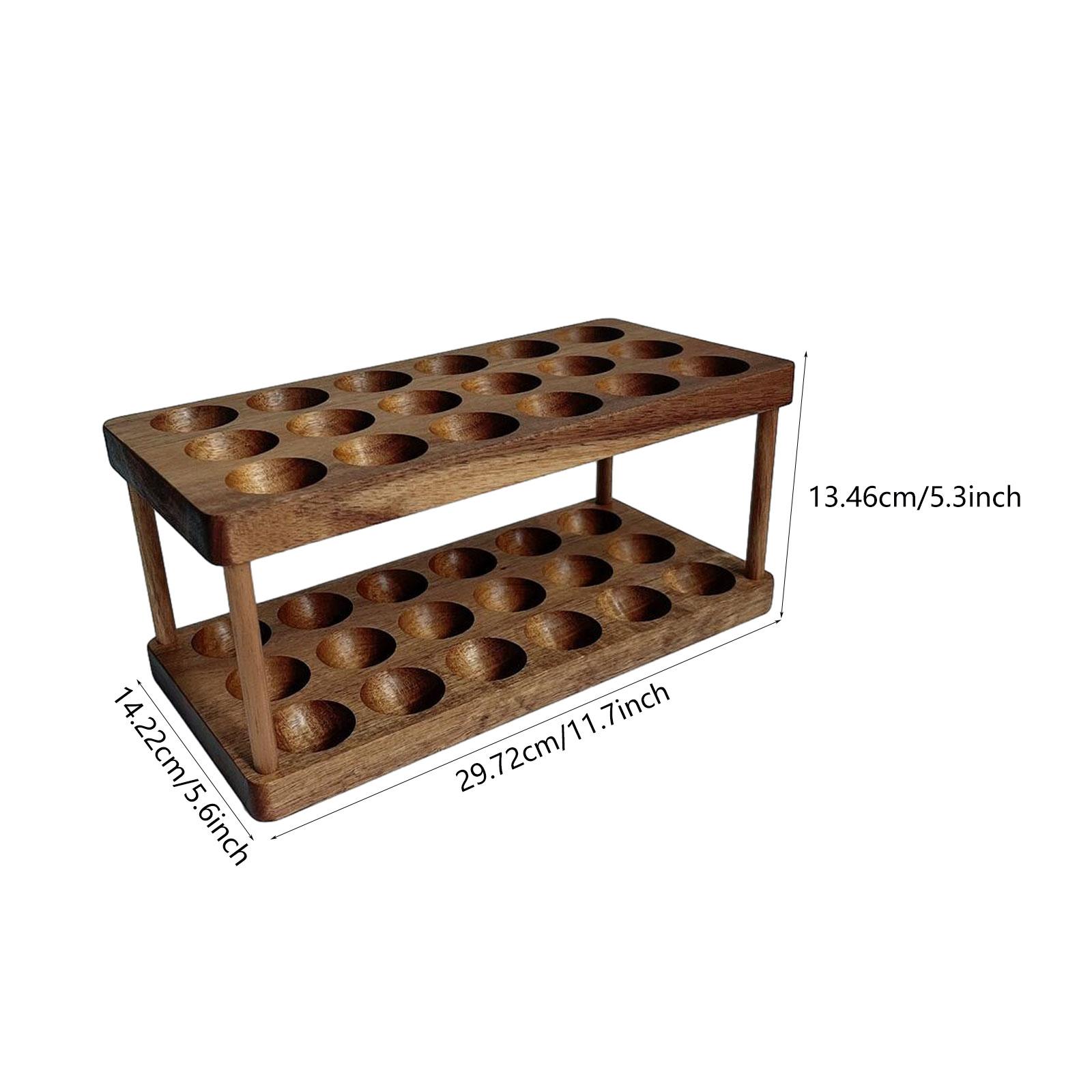 

Двухъярусная деревянная подставка для яиц, штабелируемая, вмещает 36 яиц, держатель, подставка для демонстрации в холодильнике, для хранения на столешнице, кухонные принадлежности