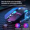 2,4G USB Kabellose Bluetooth Maus Ergonomische Stille Büro-Maus Wiederaufladbare E-Sport Hintergrundbeleuchtete Maus für Computer Laptop Macbook