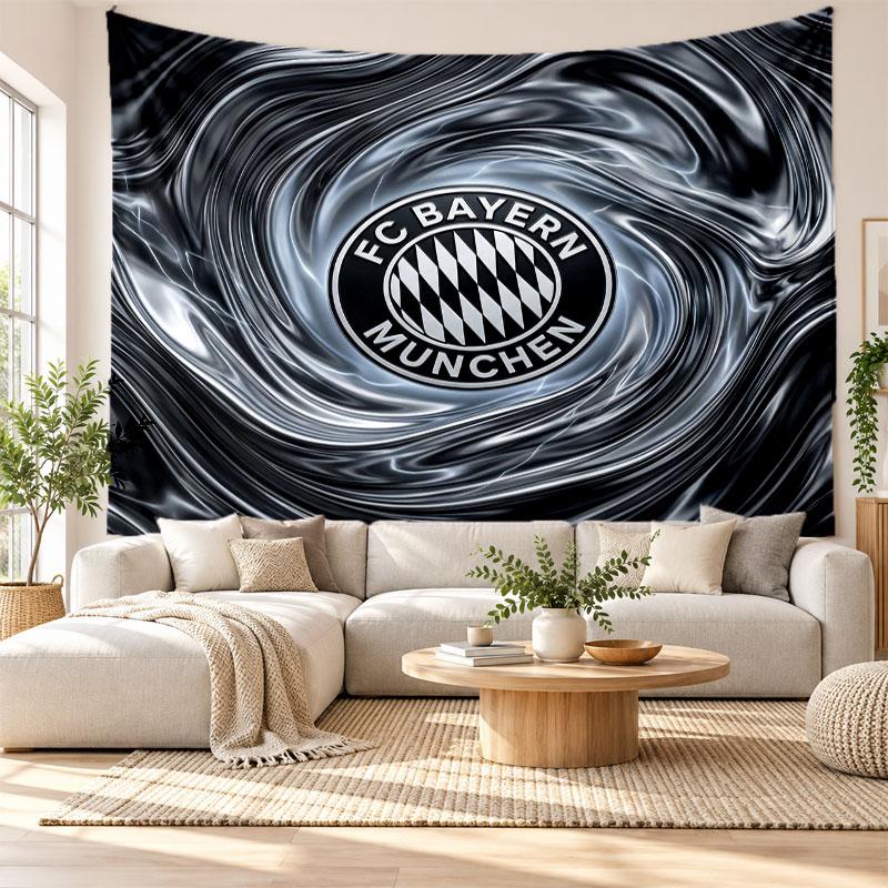 Nástěnná tapiserie Bayern Mnichov, Nástěnný závěs z měkké látky, Dekorativní pozadí pro ložnici, Domácí nástěnné umění