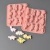 12 Square Dinosaur Chocolate Silicone Mold Candy Pudding Mold Cake Plugin Baking Utensils Mold Dining & Bar