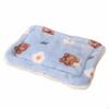 Pet Bed Mat for Bunnies, Guinea Pigs, ChewResistant, Plush Warm Pad, Indoor Bedding M Blue Bear