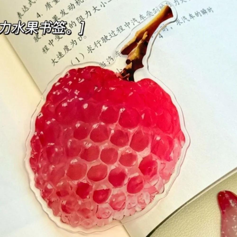 Ins Fruit Slice Bookmark Simulation Apple Lemom Cute Bookmark Reading Book Page Holder Student Gift Book Page Tag School Supplie