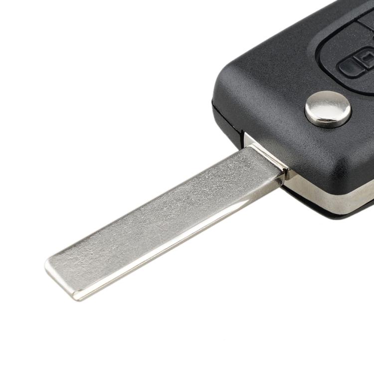 Car 3-button Folding Key Shell Remote Control Case with Slot Without Holder for Peugeot / Citroen