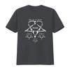 Sein Herzagramm schließe dich mir im Tod an schweres schwarzes T-Shirt kurzärmliges Hemd vintage gewaschen Grafik lässig stilvoll dehnbar Unisex