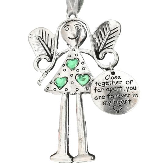 Christmas Tree Alloy Hanging Decoration Girl Love Heart Snowman Reindeer Shape Hanging Ornament Friends Family Neighbors Holiday Gift