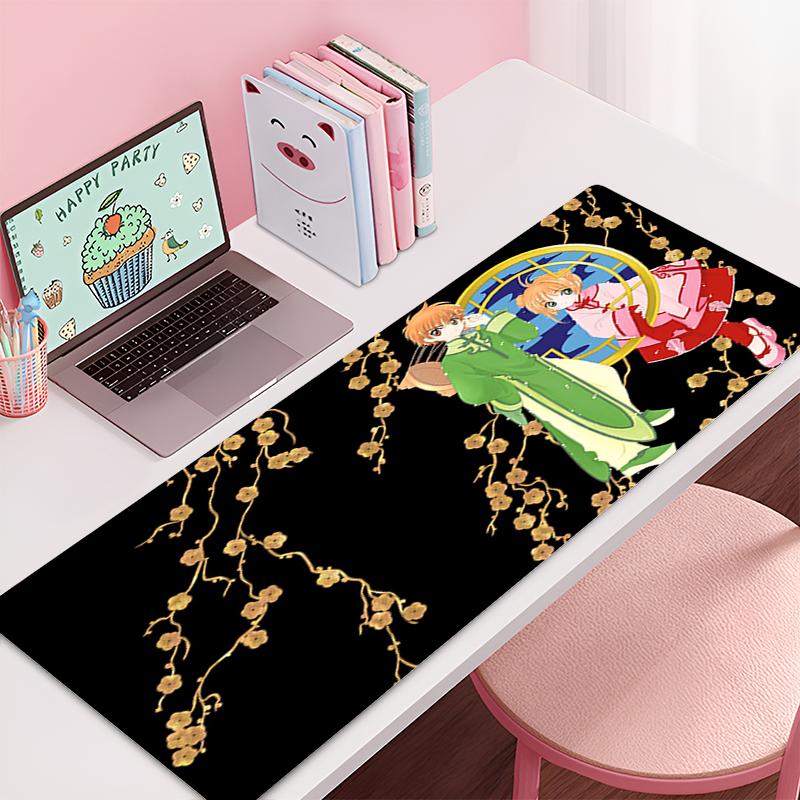 Gaming Accessories Gamer Keyboard Desk Mat C-Cardcaptor Sakura Kawaii Non-Slip Laptop Notebook Office Mousepad 900X400 Mouse Mat