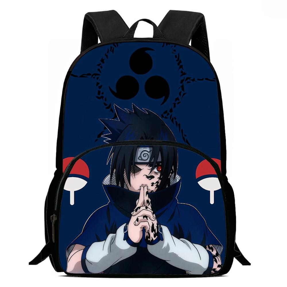 NARUTO Anime Children Rucksack Spacious Multi Compartment Wear Resistant School Daily Backpack for Boys Girls 6-10 Years Old