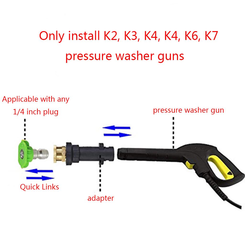 Car High Pressure Washer Guns Aluminum Core Quick Connector Nozzles for Karcher K2 K3 K4 K5 K6 K7 Adapters Accessories
