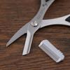 Kai Shunsonroku Beard Scissors with Comb, Detachable - Eyebrow Trim for Men (1 Count)