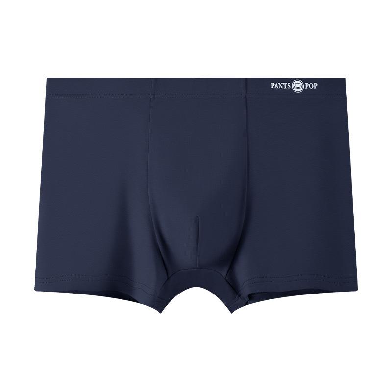 Men's Cotton Underwear Solid Color Autumn/winter Flat Angle Pants Antibacterial Breathable Mid Waist Men's Shorts