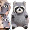 Grey Artificial Fat Raccoon Plush Doll Super Soft Round Animal Toy Christmas Gift for Boys And Girls