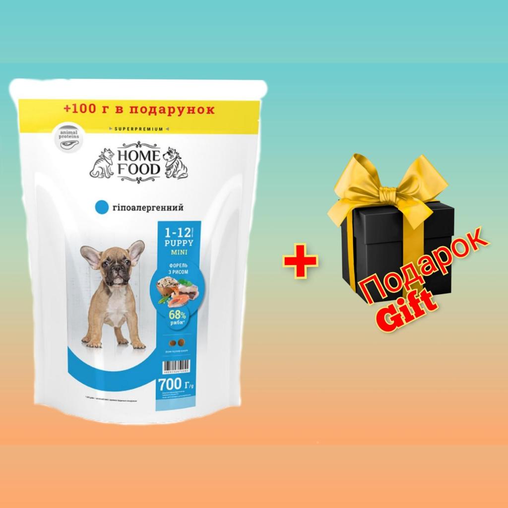 Сухой корм для щенков гипоаллергенный «Форель с рисом» PUPPY MINI 700 г ...