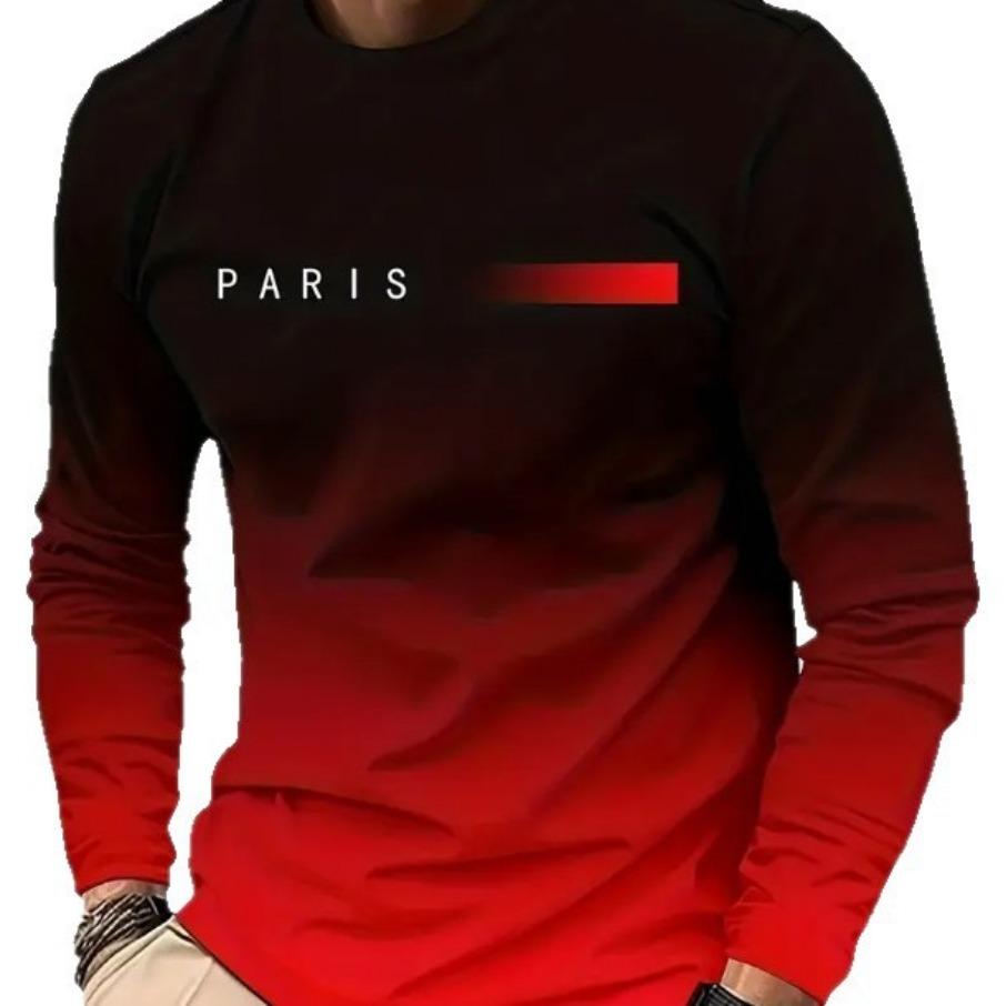 women o neck long sleeve 3d print t shirt